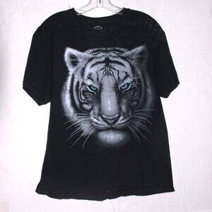 D O M Black Unisex Cotton T-Shirt Size L